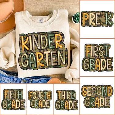 Camo Grade Level T-Shirt *Back to School Sale*